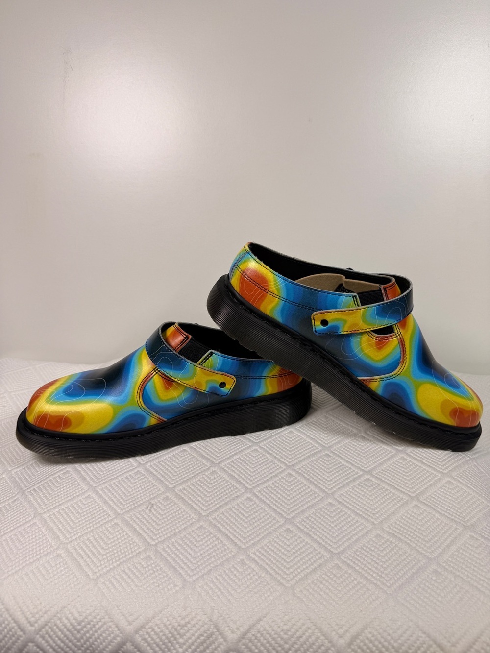 Dr Martens Isham Thermal Map Genix Nappa Leather Slingback Chunky Mule 11, NWOT - Picture 13 of 16